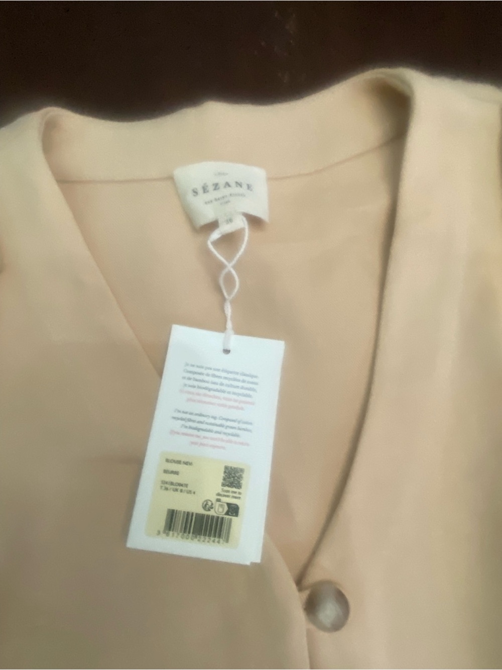 Sezane Cream Nevi Blouse - NWT - Picture 4 of 4